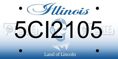 5CI2105 Illinois License Plate
