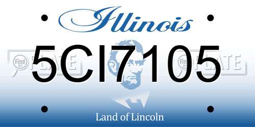5CI7105 Illinois License Plate