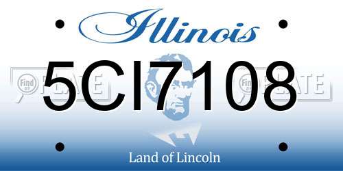5CI7108 Illinois License Plate