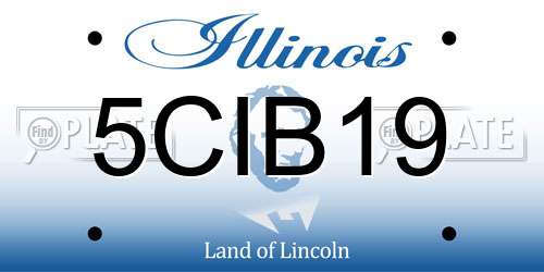 5CIB19 Illinois License Plate