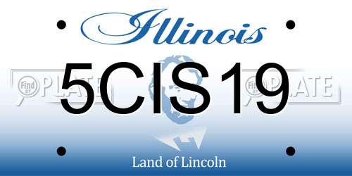 5CIS19 Illinois License Plate
