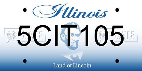 5CIT105 Illinois License Plate