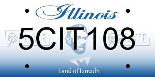 5CIT108 Illinois License Plate
