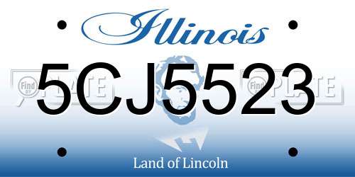 5CJ5523 Illinois License Plate