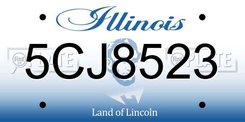 5CJ8523 Illinois License Plate