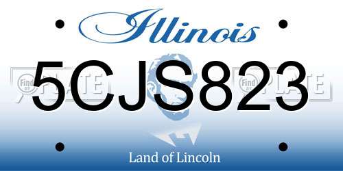 5CJS823 Illinois License Plate