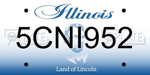 5CNI952 Illinois License Plate
