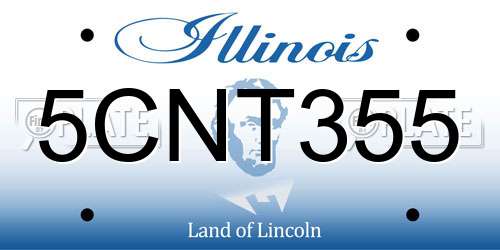 5CNT355 Illinois License Plate