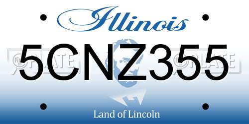 5CNZ355 Illinois License Plate