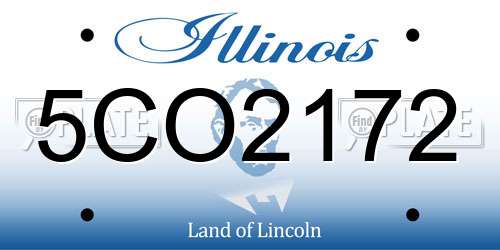 5CO2172 Illinois License Plate
