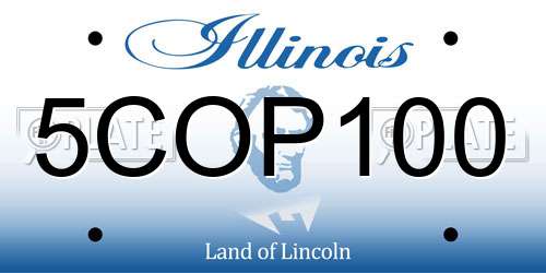 5COP100 Illinois License Plate