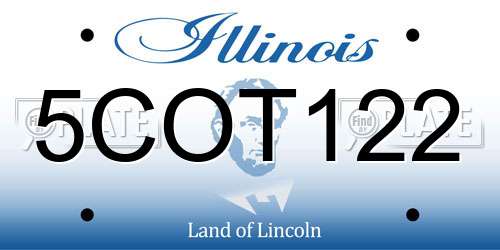5COT122 Illinois License Plate