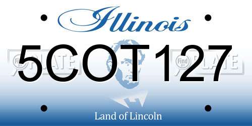 5COT127 Illinois License Plate