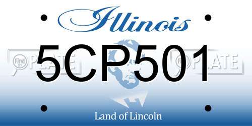 5CP501 Illinois License Plate