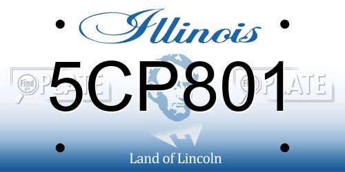 5CP801 Illinois License Plate