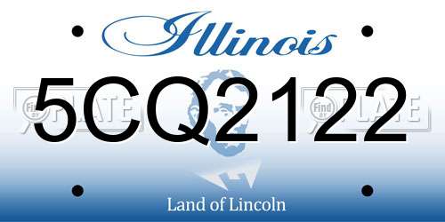 5CQ2122 Illinois License Plate