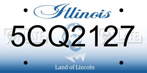 5CQ2127 Illinois License Plate