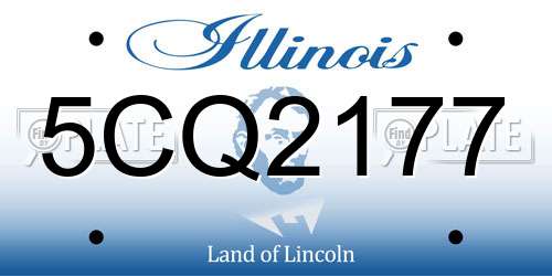 5CQ2177 Illinois License Plate
