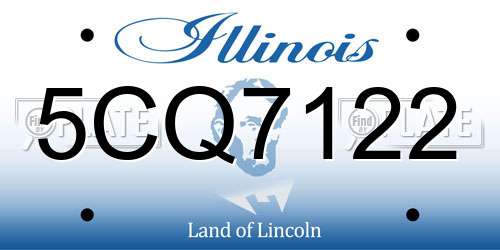 5CQ7122 Illinois License Plate