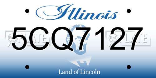 5CQ7127 Illinois License Plate