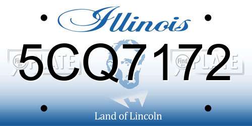 5CQ7172 Illinois License Plate