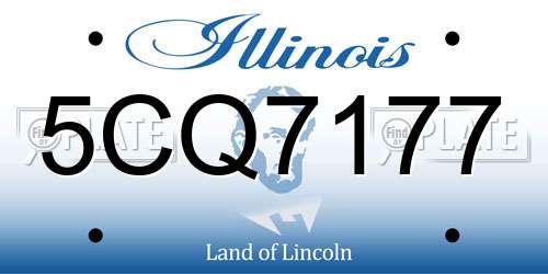5CQ7177 Illinois License Plate