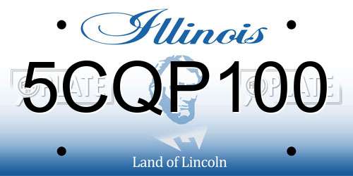 5CQP100 Illinois License Plate