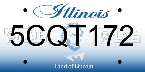5CQT172 Illinois License Plate