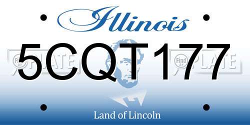 5CQT177 Illinois License Plate