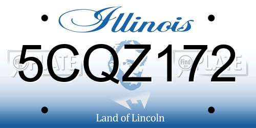 5CQZ172 Illinois License Plate