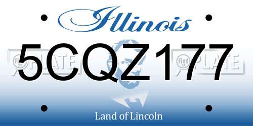 5CQZ177 Illinois License Plate