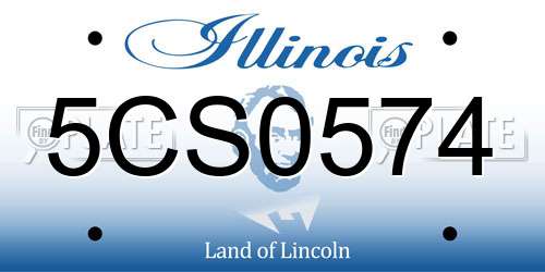 5CS0574 Illinois License Plate