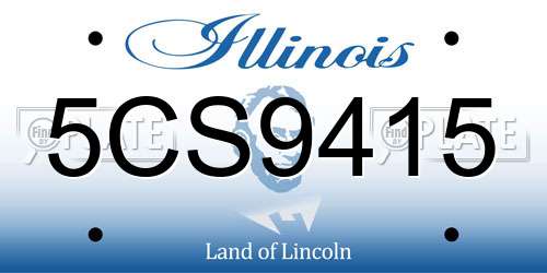5CS9415 Illinois License Plate