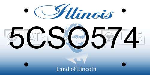 5CSO574 Illinois License Plate