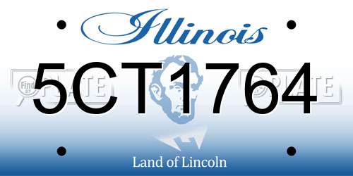 5CT1764 Illinois License Plate