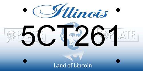 5CT261 Illinois License Plate