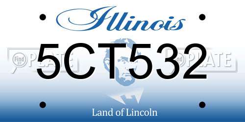 5CT532 Illinois License Plate