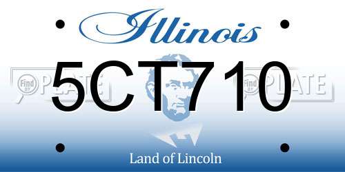 5CT710 Illinois License Plate