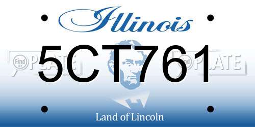 5CT761 Illinois License Plate