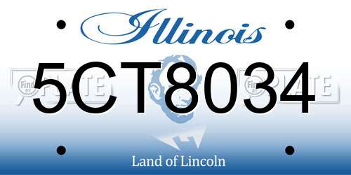 5CT8034 Illinois License Plate