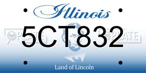 5CT832 Illinois License Plate