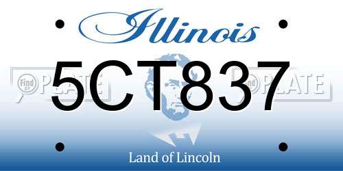 5CT837 Illinois License Plate