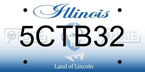 5CTB32 Illinois License Plate
