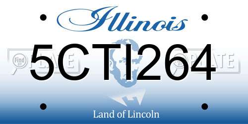 5CTI264 Illinois License Plate