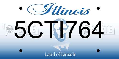5CTI764 Illinois License Plate