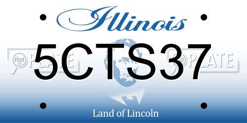 5CTS37 Illinois License Plate