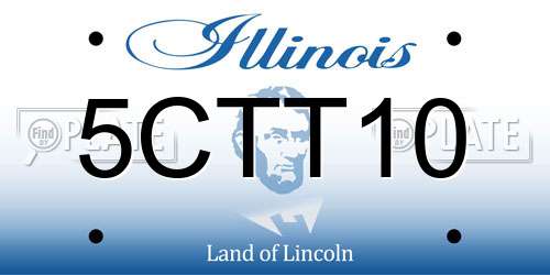 5CTT10 Illinois License Plate