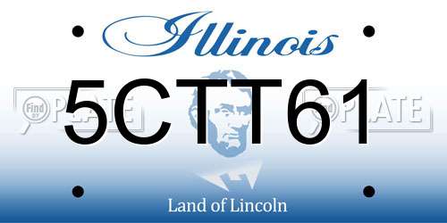 5CTT61 Illinois License Plate