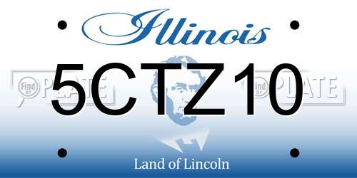 5CTZ10 Illinois License Plate