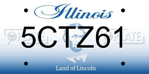 5CTZ61 Illinois License Plate